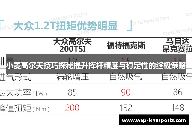 小麦高尔夫技巧探秘提升挥杆精度与稳定性的终极策略