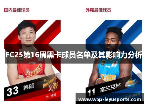 FC25第16周黑卡球员名单及其影响力分析